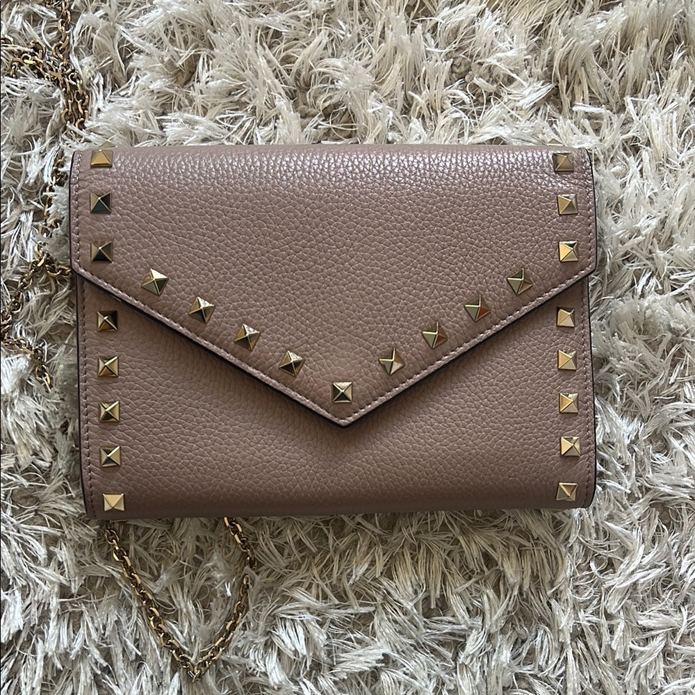 Studded Poudre Valentino Leather Crossbody Bag